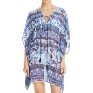 Tommy Bahama Aqua Petals Lace Up Tunic Swim Cover-Up Size L/XL